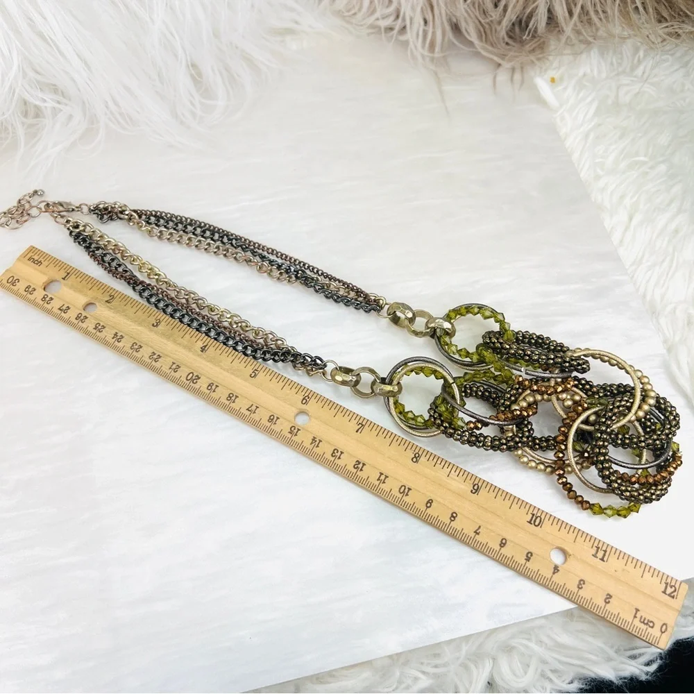 Vintage Bohemian Chic Multi-Color Chain Necklace